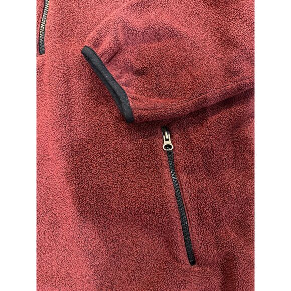 L.L.Bean Double Fleece Jacket Red Black Sherpa Outdoor Hiking Warm Zip Front XL - Picture 11 of 11